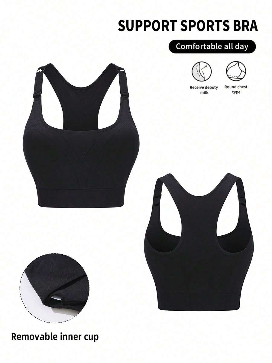 Seamless Ribbed Workout Tank Top - 1 szt. Czarny Sportowy Top Bez