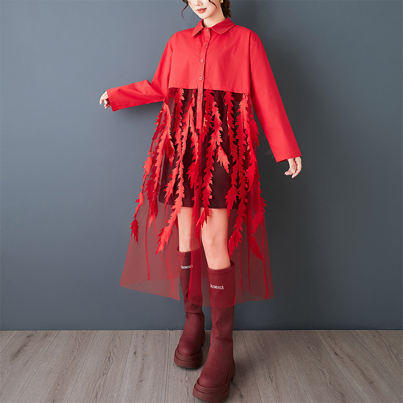 Wiosenna, luźna sukienka koszu – Korean Style A Line Shirt Dress recenzja i cena