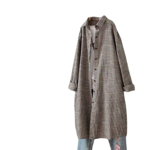 Sukienka koszulowa damska w st – Casual Loose Linen Shirt Dress recenzja i cena