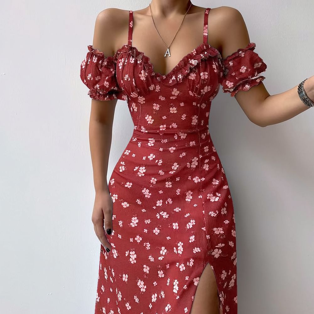 Letnia sukienka w kwiatowy wzó – French Vintage Floral Midi Dress recenzja i cena