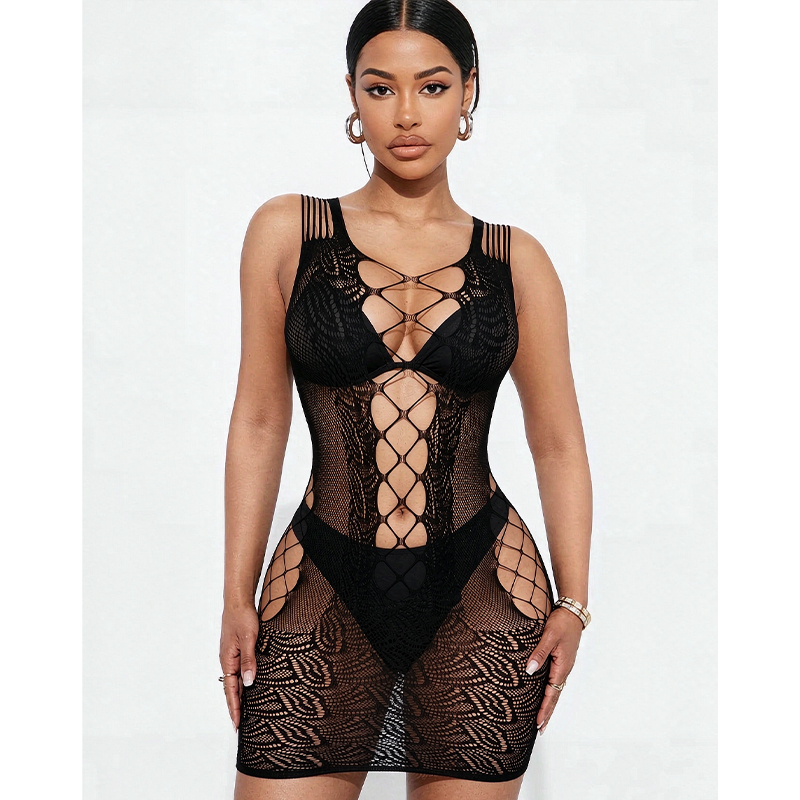 Seksowna bielizna nocna, prześ – Sexy Mesh Sheer Bodycon Dress recenzja i cena
