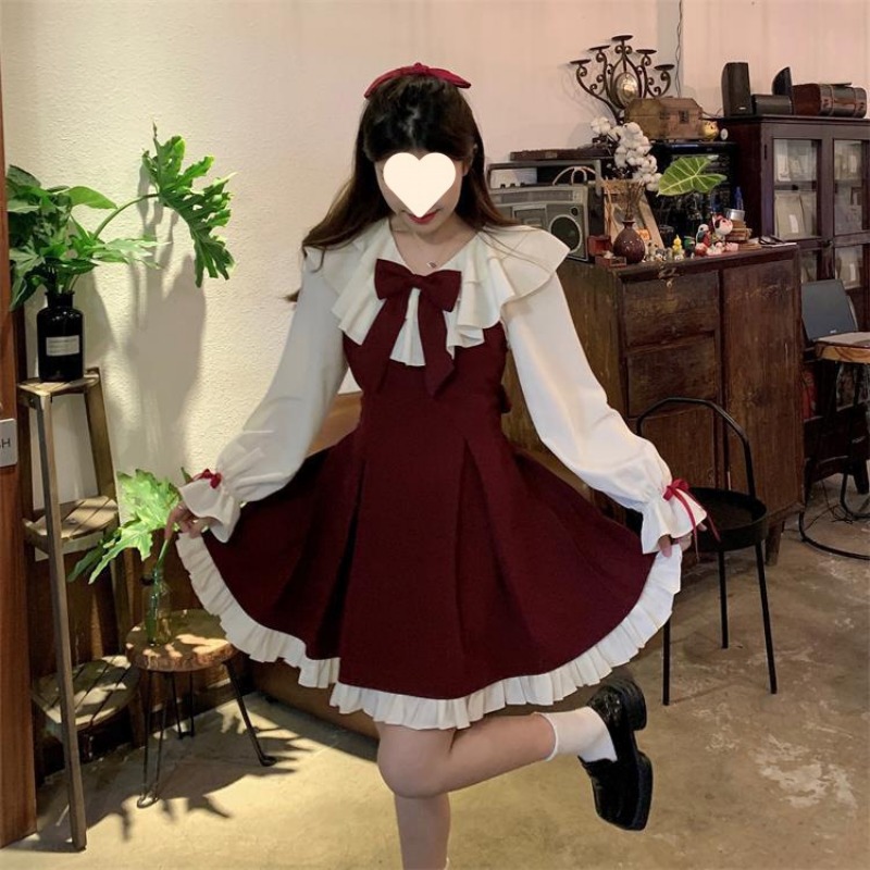 Nowy koreański słodki zestaw d – Korean Style A Line Shirt Dress recenzja i cena