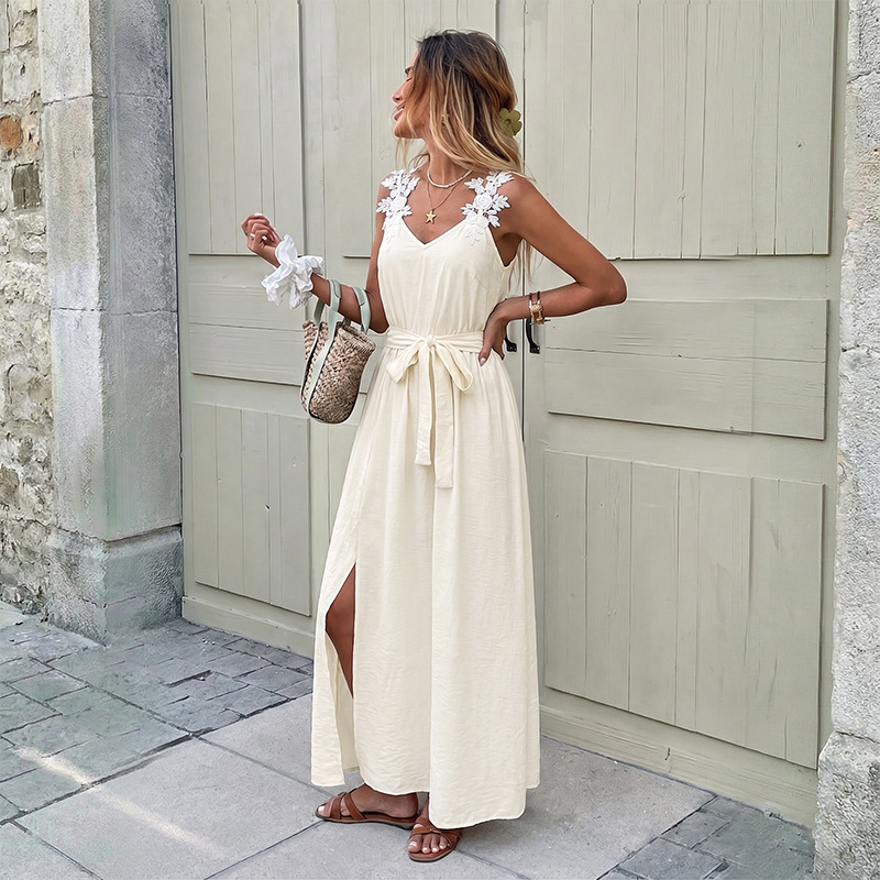 Damska sukienka maxi z kwiatow – Boho Summer Beach Maxi Dress recenzja i cena