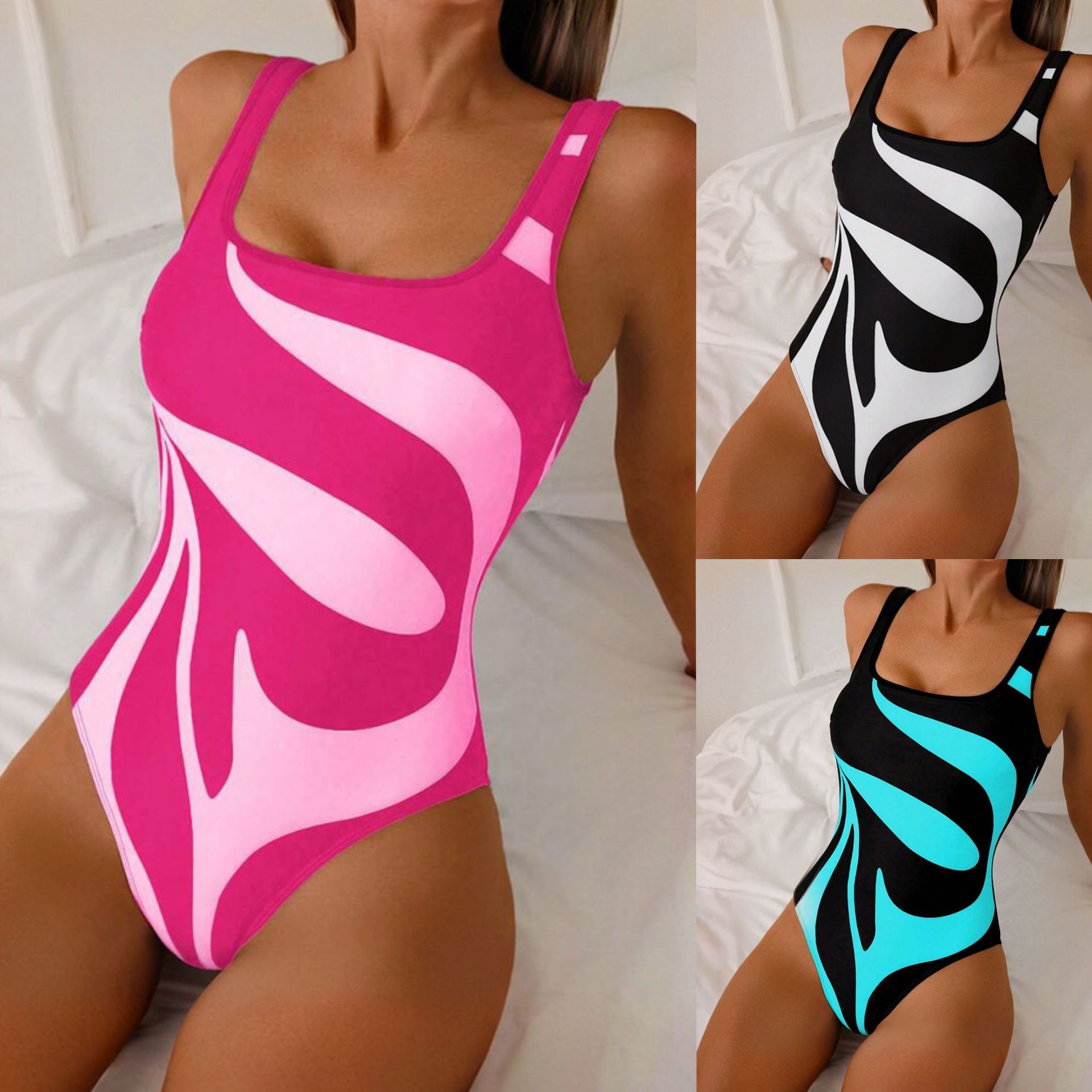 Damski tankini z abstrakcyjnym – Swimwear recenzja i cena
