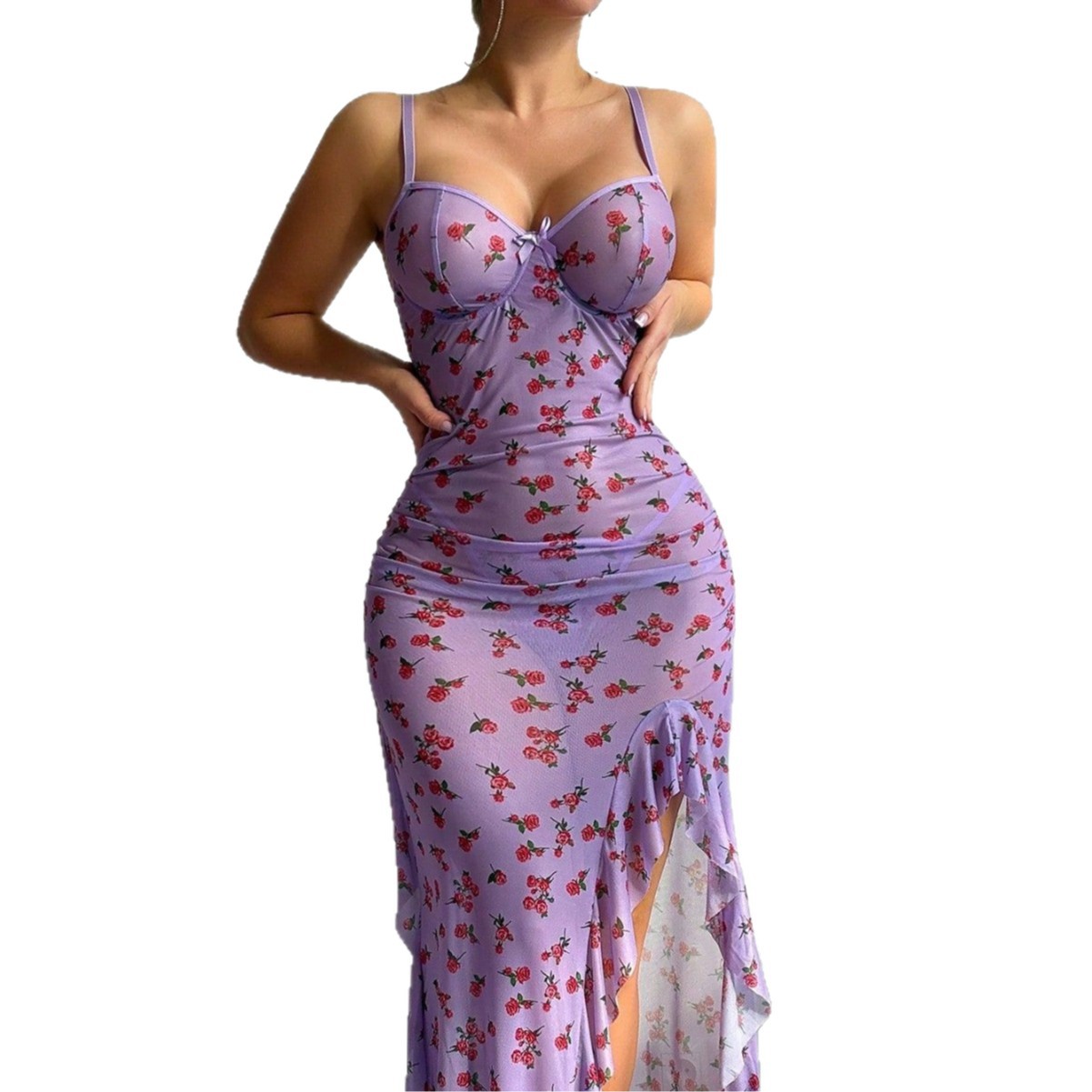 Prześwitująca, siateczkowa bie – Sexy Mesh Sheer Bodycon Dress recenzja i cena